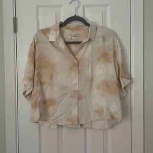 Frank & Oak Beige Tie-Dye Top
